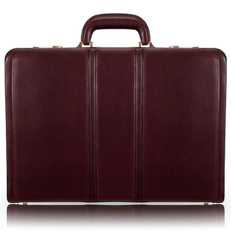 MCKLEINUSA Mcklein USA 80466 4.5 in. Coughlin Leather Expandable Attach Briefcase; Burgundy - V Series 80466